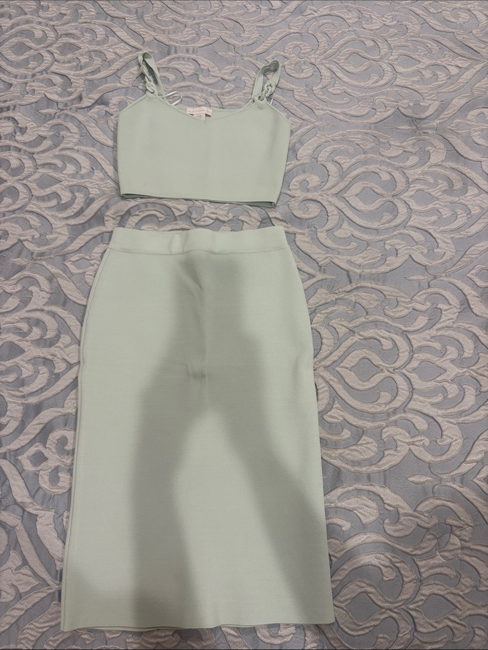 Sage Green Two-Piece Dress Set